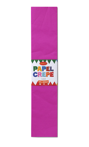 PAQUETE C/10 PLIEGOS DE PAPEL CREPÉ OMEGA.50x200cm LILA-21