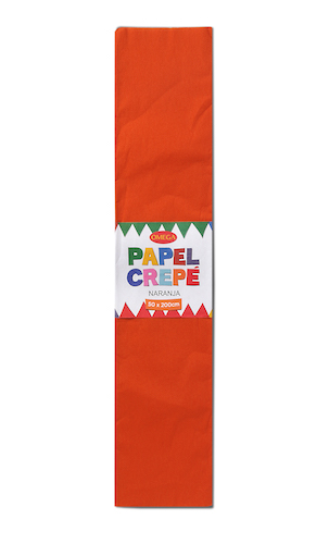 PAQUETE C/10 PLIEGOS DE PAPEL CREPÉ OMEGA.50x200cm. NARANJA-15