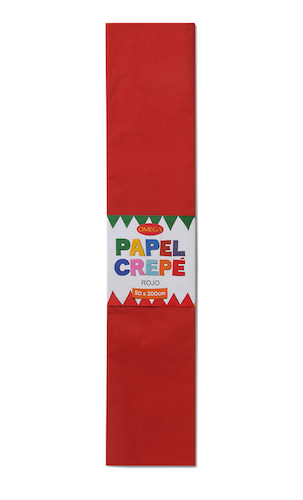 PAQUETE C/10 PLIEGOS DE PAPEL CREPÉ OMEGA.50x200cm. ROJO-01
