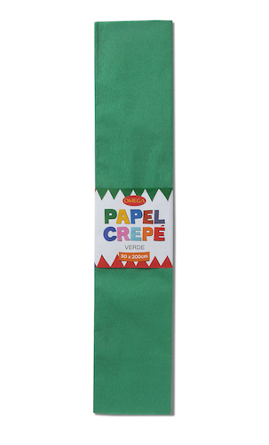PAQUETE C/10 PLIEGOS DE PAPEL CREPÉ OMEGA.50x200cm. VERDE-31