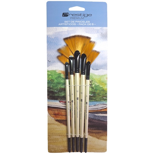 SET DE 5 PINCELES ARTÍSTICOS PRESTIGE 