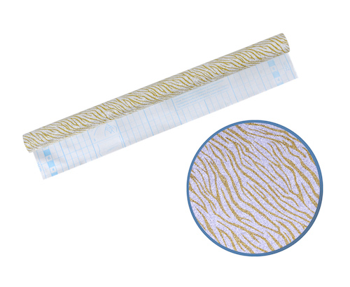 PAPEL AUTOADHESIVO OMEGA FANTASÍA C/BRILLANTINA. 45 CM X 1 MTS. FJ031