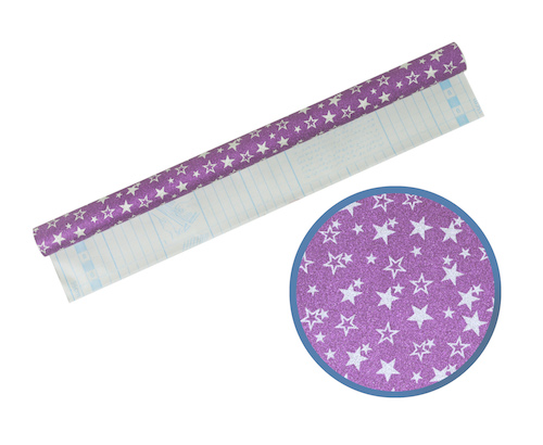 PAPEL AUTOADHESIVO OMEGA FANTASÍA C/BRILLANTINA. 45 CM X 1 MTS. FJ056-1
