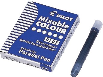 SET DE 6 CARTUCHOS TINTA NEGRA PILOT PARA PARALLEL PEN