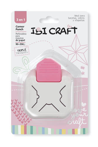 PERFORADORA DE ESQUINAS IBI CRAFT, C/3 DIFERENTES TERMINACIONES DECORATIVAS