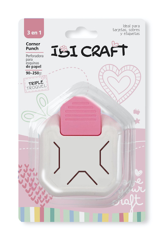 PERFORADORA DE ESQUINAS IBI CRAFT, C/3 DIFERENTES APERTURAS DE CORTE RECTO