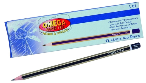  CAJA DE 12 LÁPICES OMEGA DE GRADO 2H-6B