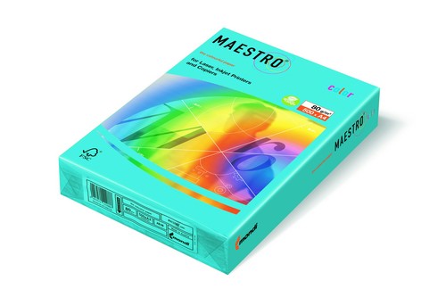 PAPEL DE COLOR MAESTRO AQUA BLUE 80 GR. A4