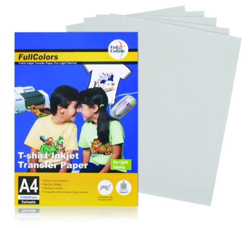 PAPEL TRANSFER PARA TEXTILES CLAROS. A4. 140 GR.