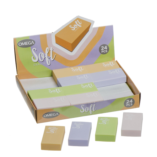 GOMA DE BORRAR OMEGA SOFT PASTEL