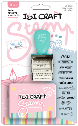 SELLO ROTATIVO IBI CRAFT C/12 DISEÑOS Y ALMOHADILLA - SERIE 