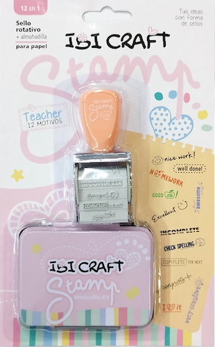 SELLO ROTATIVO IBI CRAFT C/12 DISEÑOS Y ALMOHADILLA - SERIE 