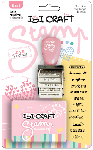 SELLO ROTATIVO IBI CRAFT C/12 DISEÑOS Y ALMOHADILLA - SERIE 