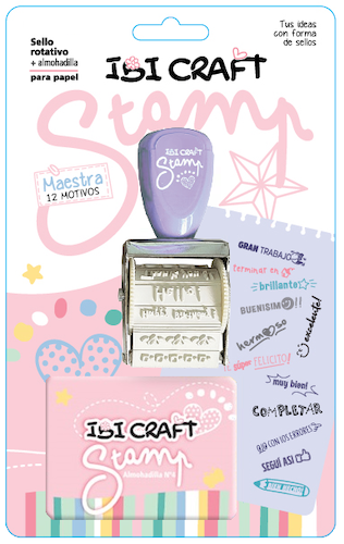 SELLO ROTATIVO IBI CRAFT C/12 DISEÑOS Y ALMOHADILLA - SERIE 