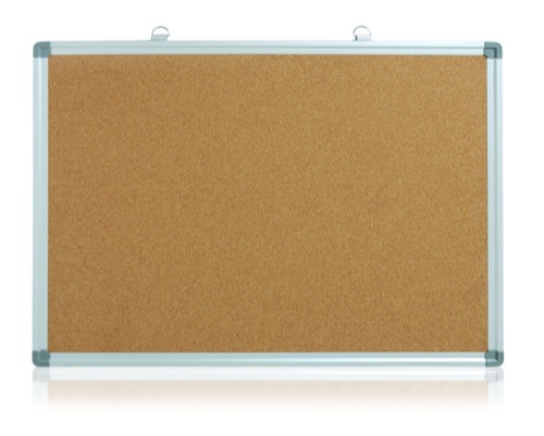 TABLERO DE CORCHO 90X120 CM., CON MARCO DE ALUMINIO