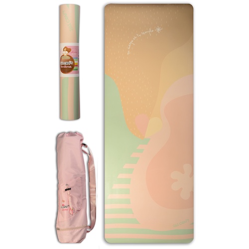MAT PARA YOGA+ BOLSO (R) IBI CRAFT TENDANCE,68 x183cm, TU CUERPO ES TU TEMPLO